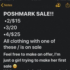 CHECK OUT MY SALE!:)